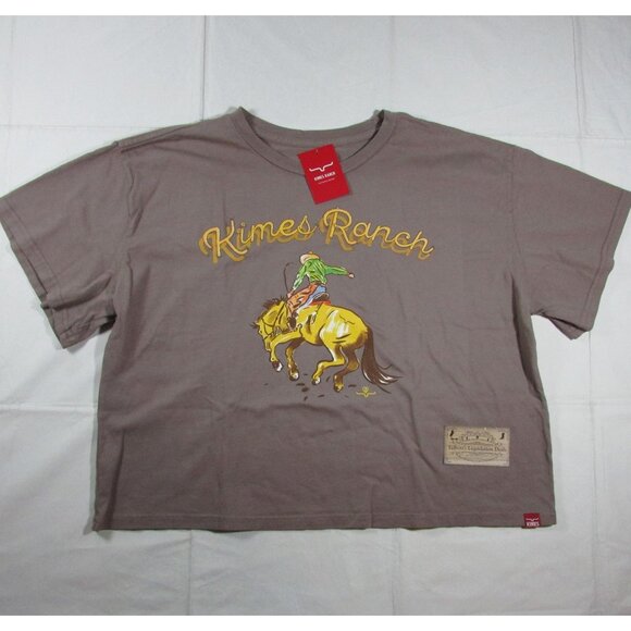 Kimes Ranch Tops - Kimes Ranch Women's XL Short Sleeve Lucky B Rodee-Oh! Graphic T-Shirt Mocha